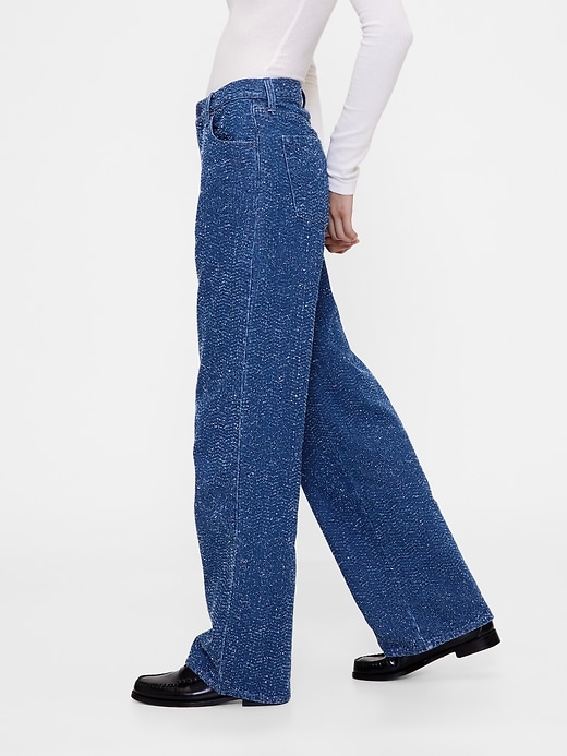 Image number 3 showing, GapStudio Low Rise Denim Tweed Loose Jeans