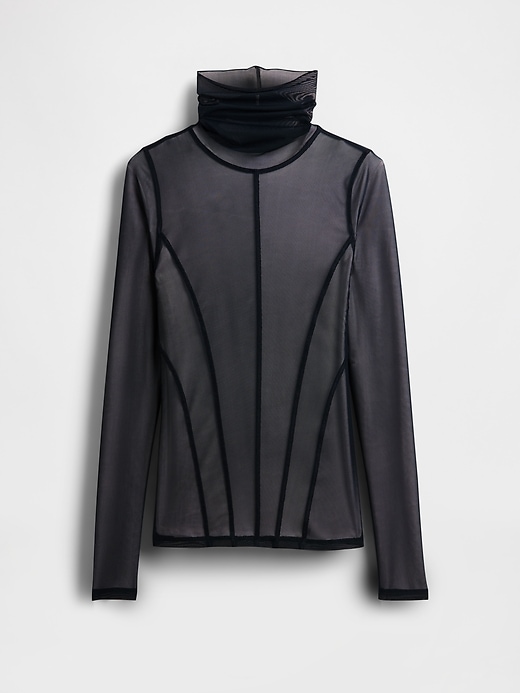 Image number 6 showing, GapStudio Sheer Mesh Turtleneck