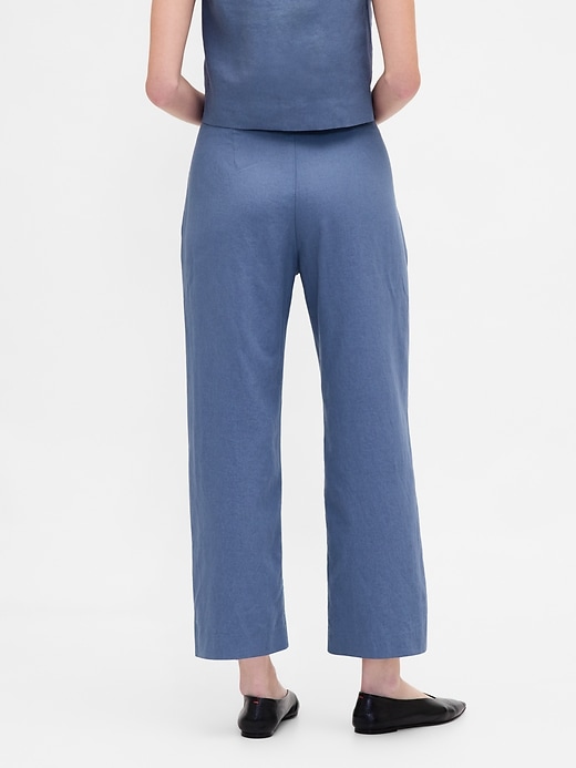 Image number 5 showing, Linen-Blend Relaxed Straight Ankle Pants