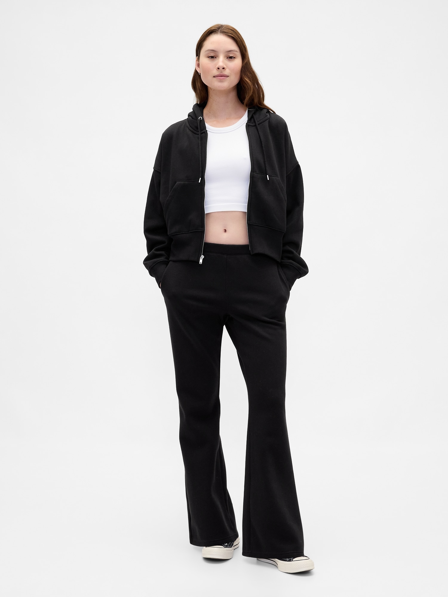 VintageSoft Flare Sweatpants - True Black