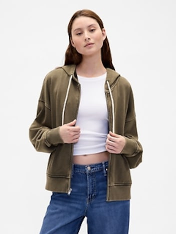 Heavyweight French Terry Oversized Zip Hoodie
