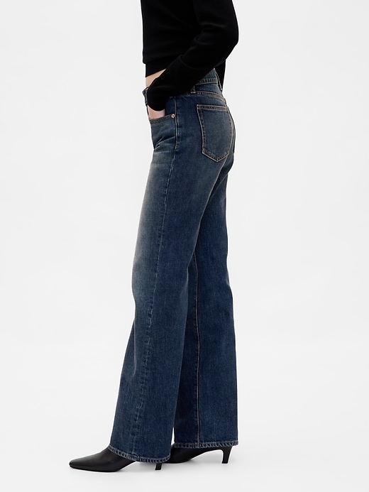 Image number 3 showing, Mid Rise Relaxed Flare Jeans