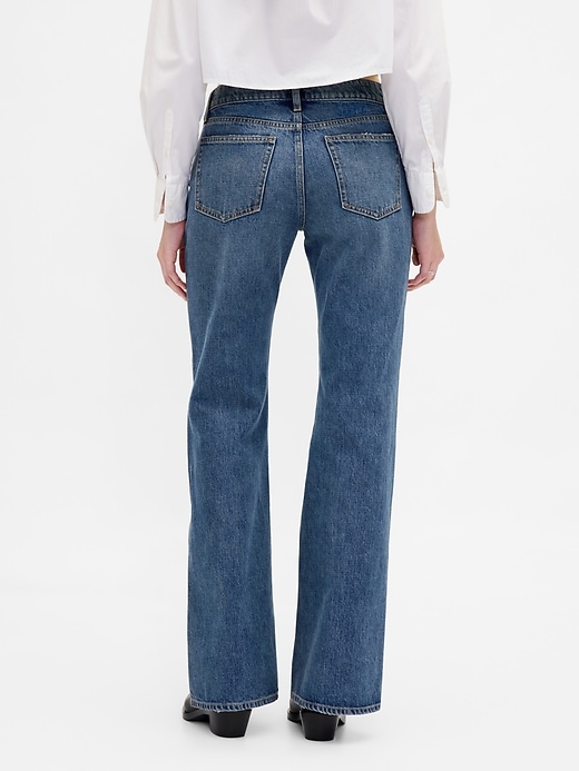 Image number 4 showing, Mid Rise Relaxed Flare Jeans