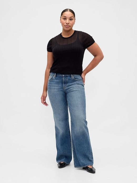 Image number 5 showing, Mid Rise Relaxed Flare Jeans