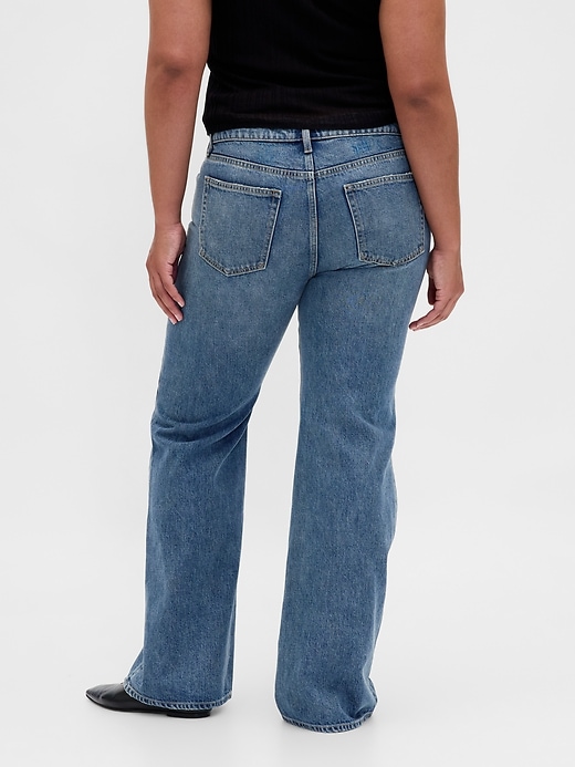 Image number 6 showing, Mid Rise Relaxed Flare Jeans