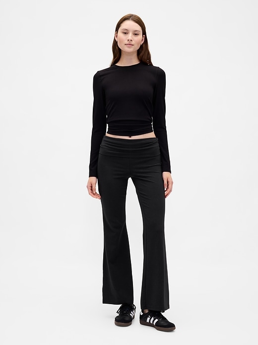 1 of 8 showing, with the color True black of product Modern Foldover PJ Leggings