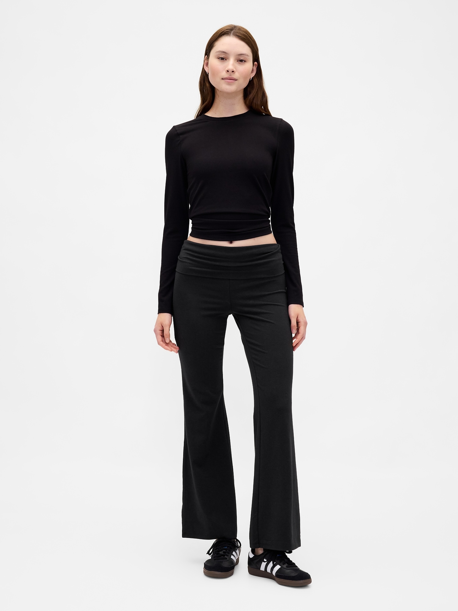 Gap Modern Foldover Pj Leggings In Black