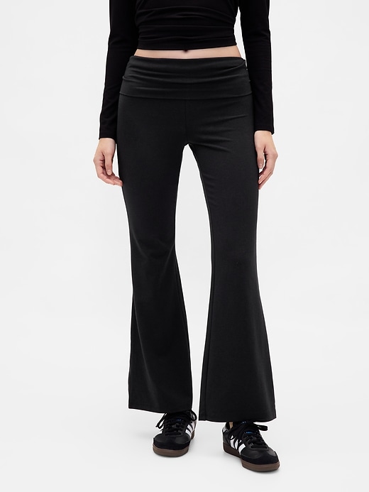 2 of 8 showing, with the color True black of product Modern Foldover PJ Leggings