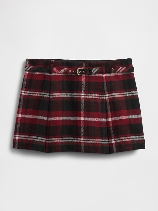 Image number 4 showing, Wool-Blend Pleated Mini Skort