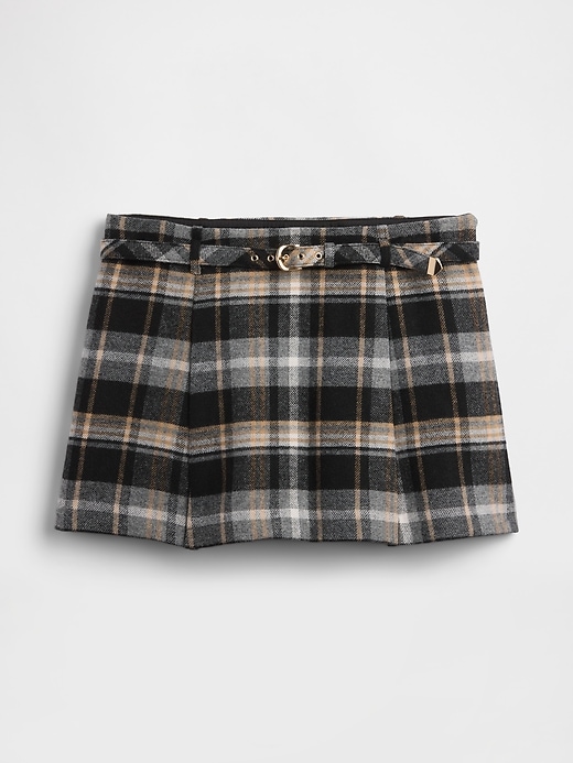 Image number 5 showing, Wool-Blend Pleated Mini Skort
