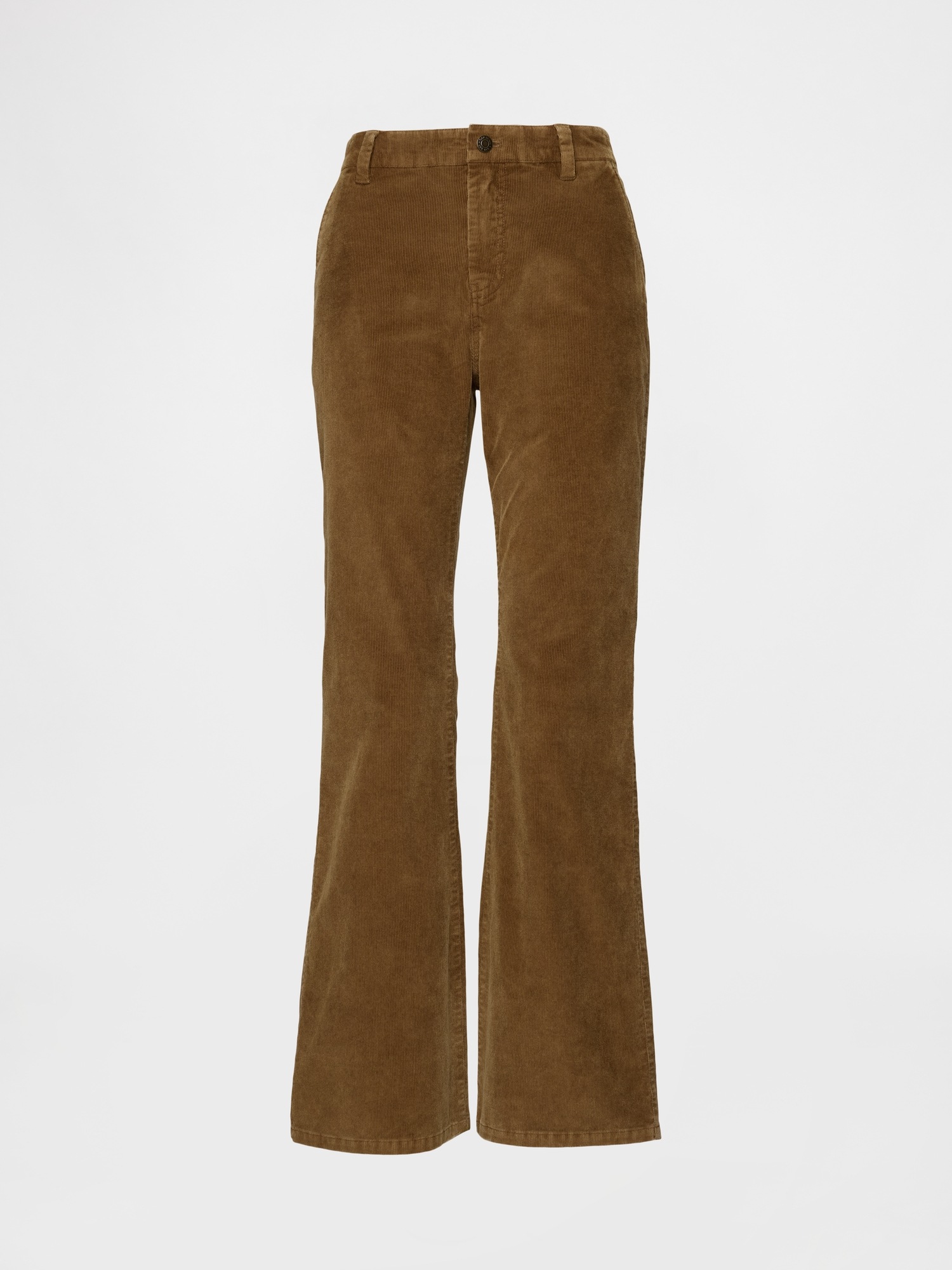 Женские брюки Gap Mid Rise Corduroy Flare, цвет: Коричневый, вариант 1 — фото 4