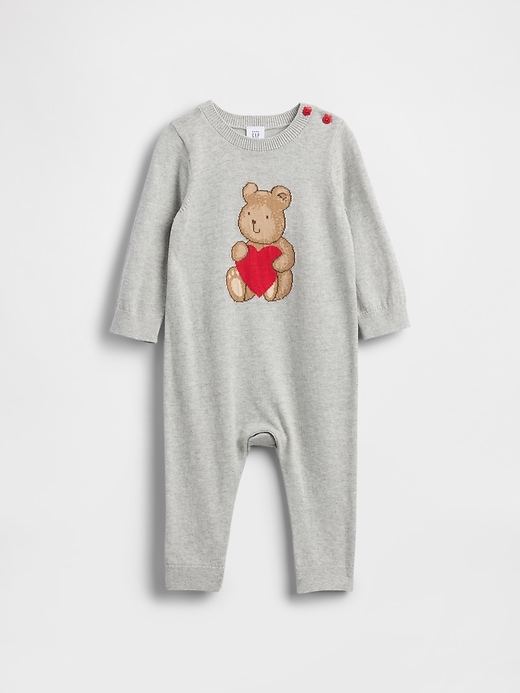 Image number 1 showing, Baby Brannan Bear Heart Sweater One-Piece