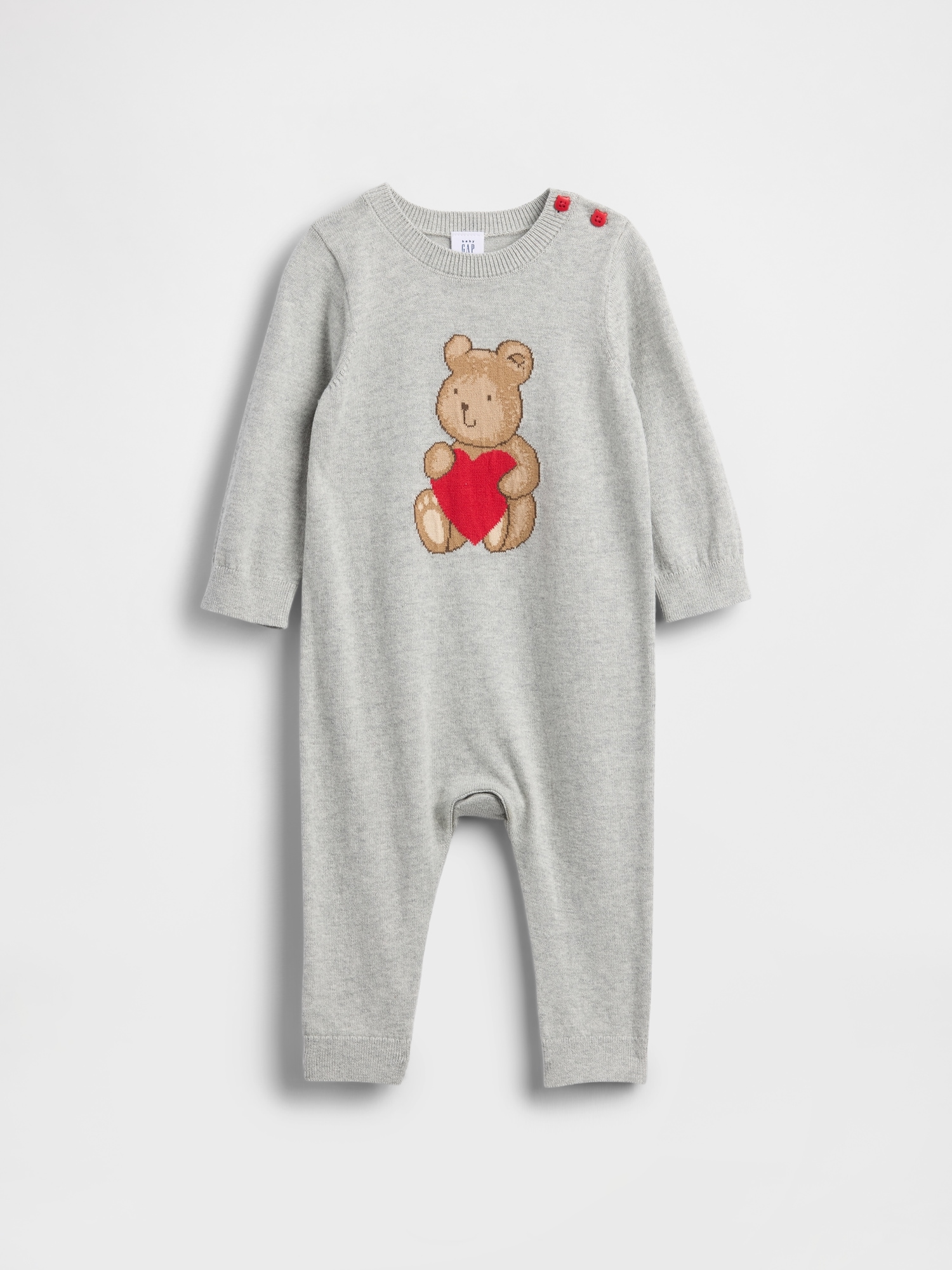 Baby Brannan Bear Heart Sweater One-Piece
