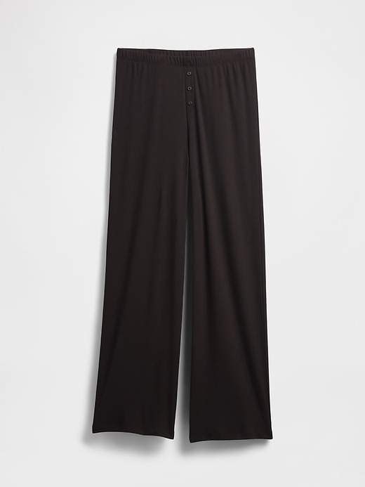 Image number 6 showing, Mini Rib Wide-Leg PJ Pants