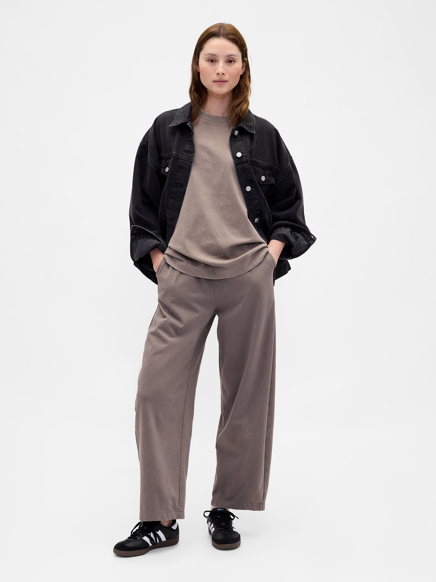 Heavyweight Organic Cotton Barrel Pants - Plymouth Rock Brown Wash