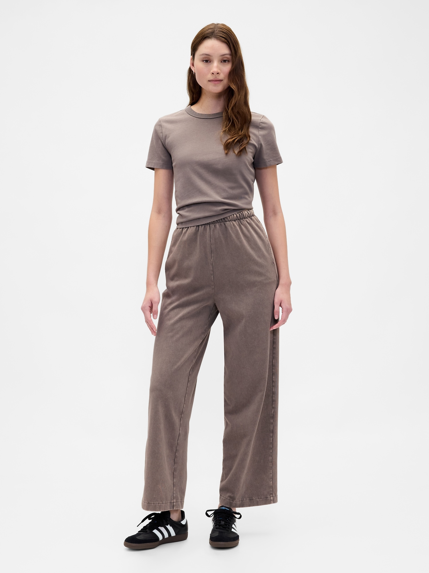 Heavyweight Organic Cotton Straight Pants - Plymouth Rock Brown Wash
