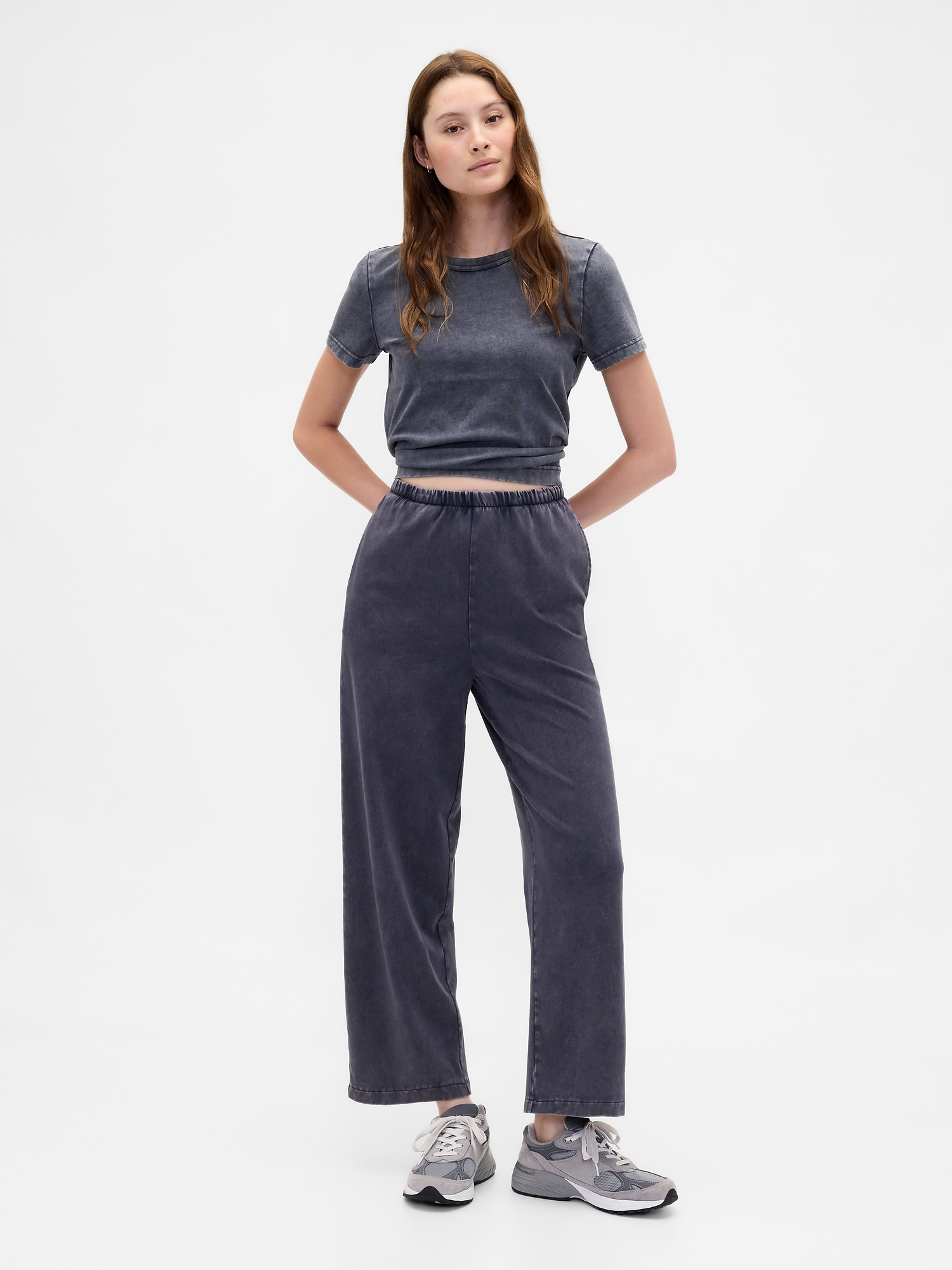 Heavyweight Organic Cotton Straight Pants - Tapestry Navy Blue Wash