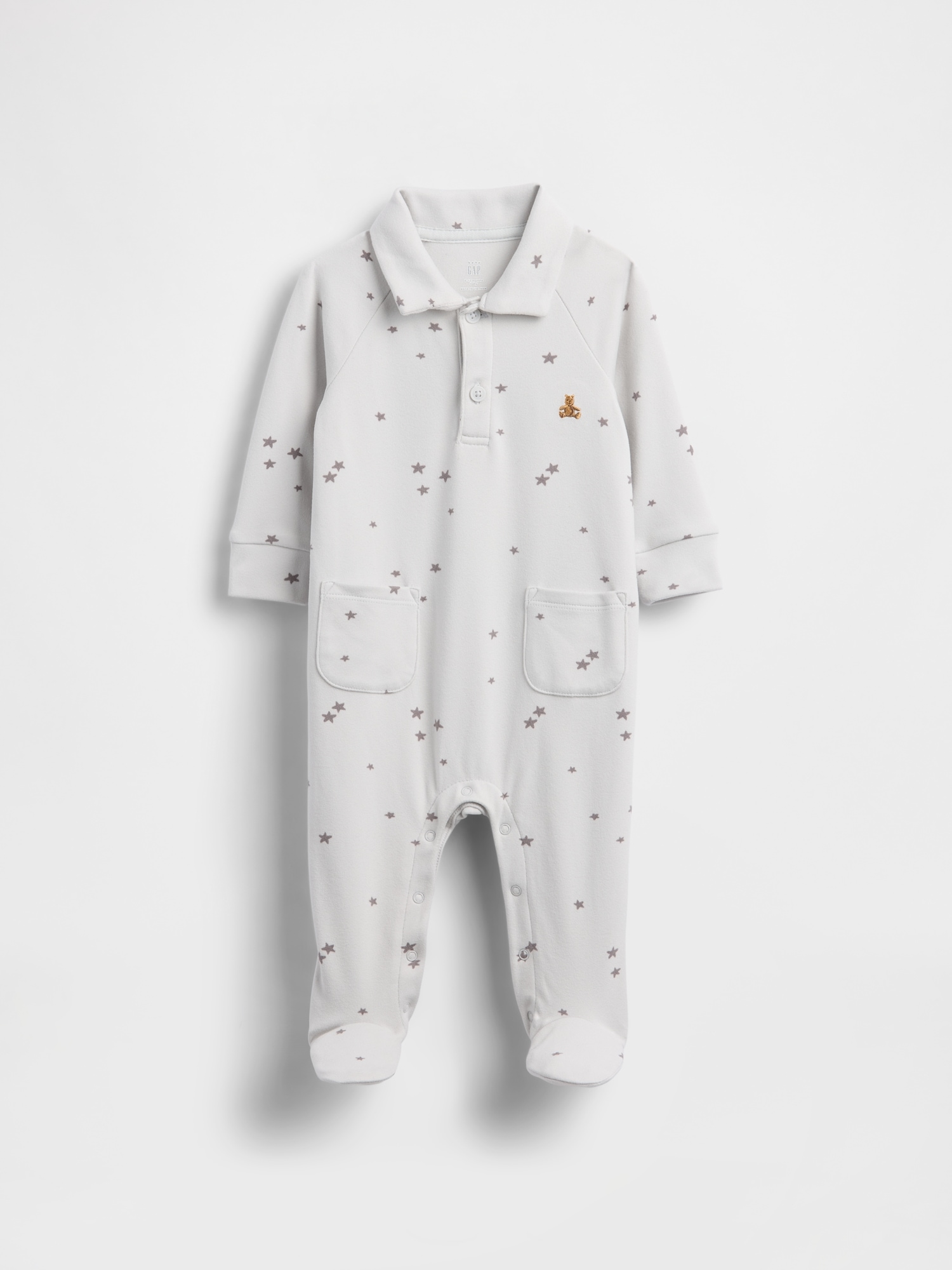Baby Softspun Polo Footed One-Piece