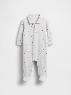 Baby Softspun Polo Footed One-Piece