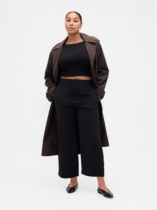 Image number 6 showing, High Rise Twill Straight Ankle Pants