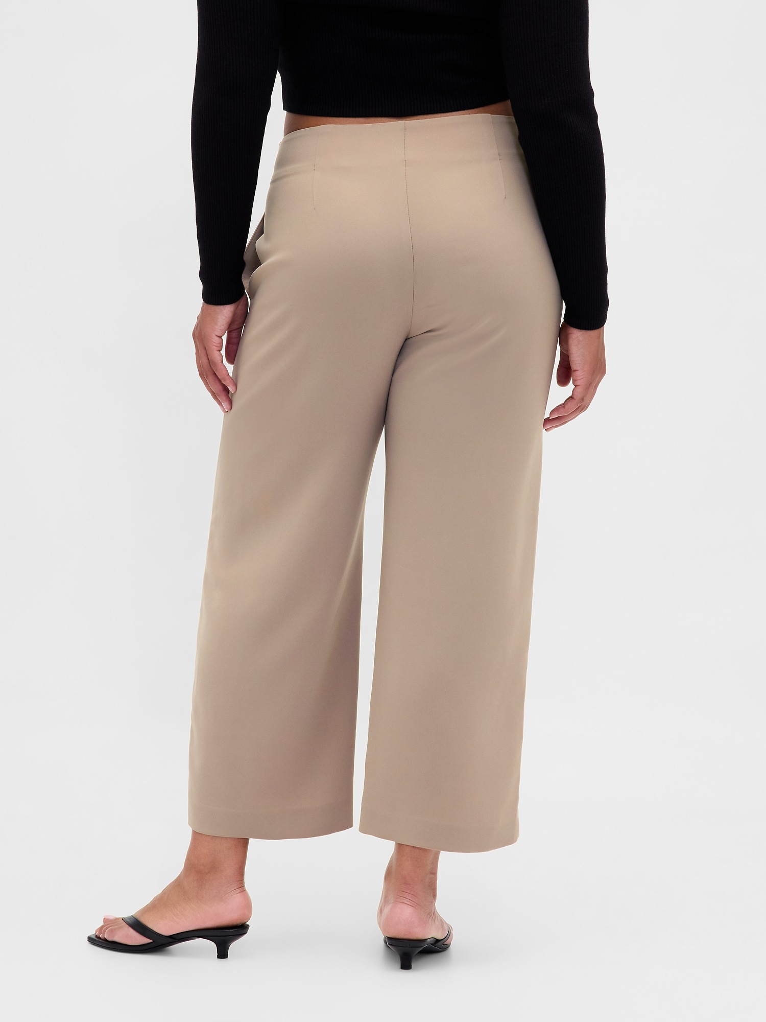 Женские брюки Gap High Rise Twill Straight Ankle, цвет: Рыжевато-коричневый — фото 6