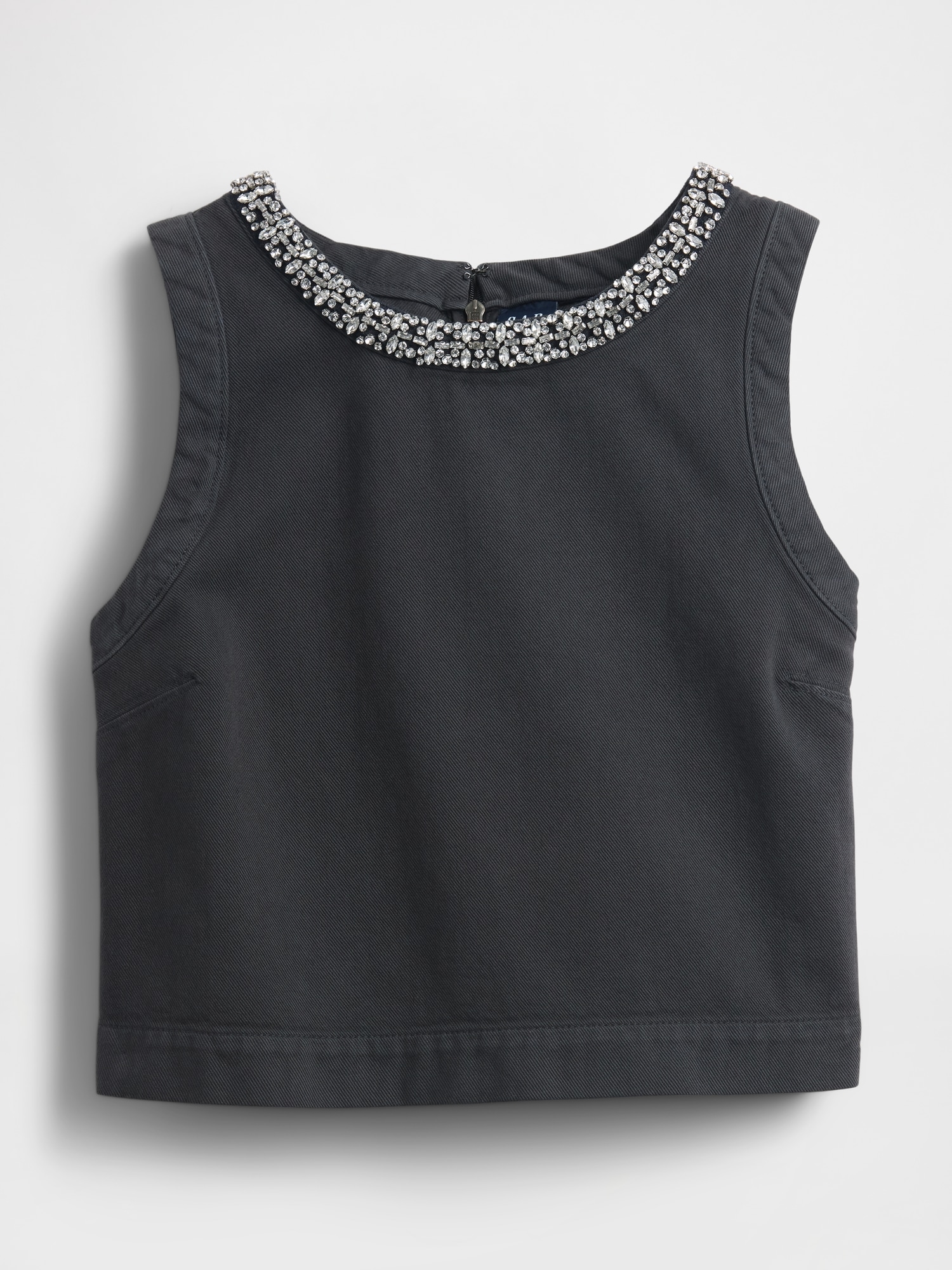 Jewel-Neck Shell Tank Top