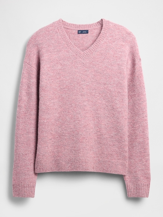 Image number 5 showing, Relaxed V-Neck Crop Sweater