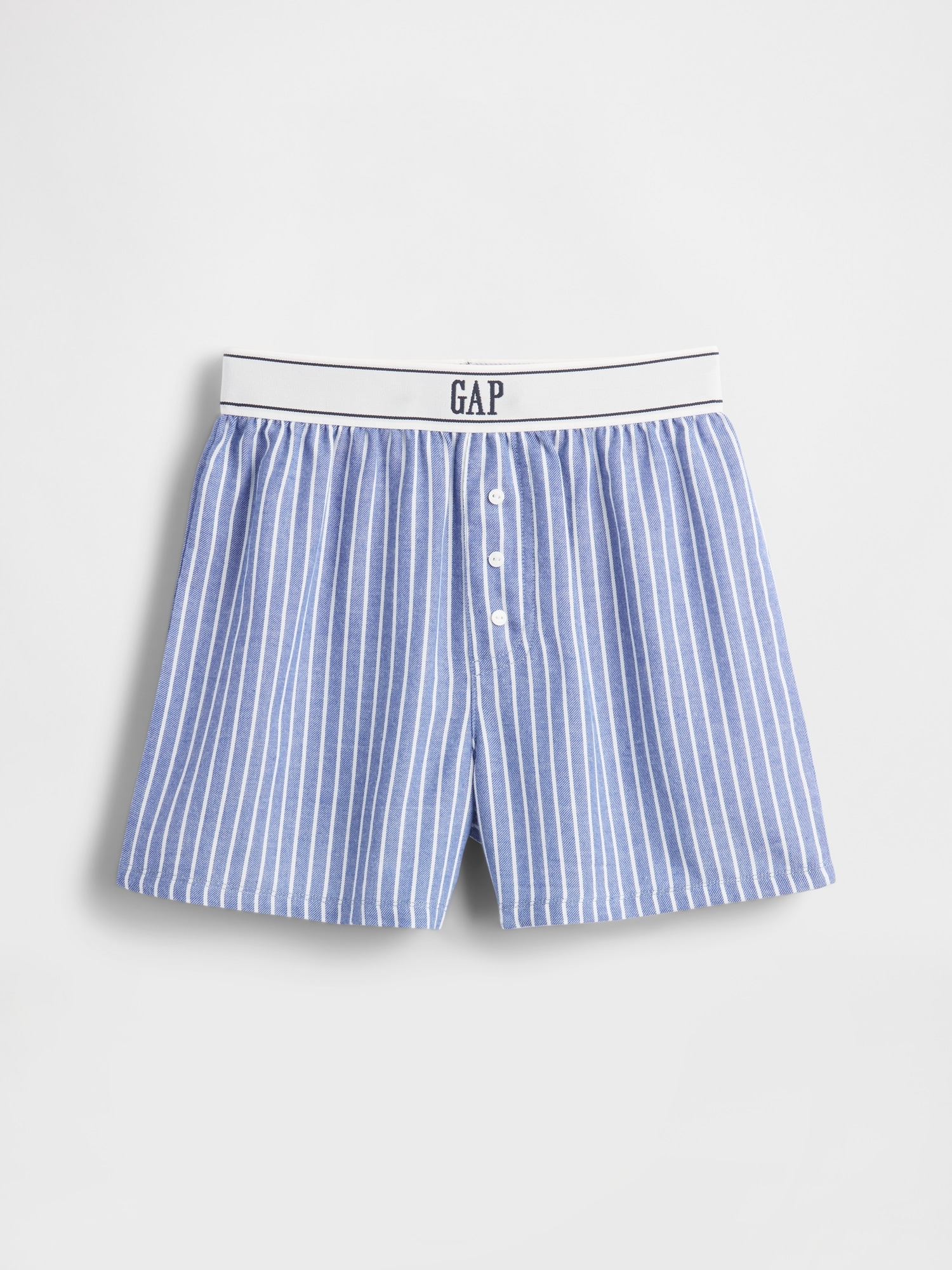 Детские пижамные трусы-боксеры Gap из переработанной фланели, цвет: Синий — фото 4