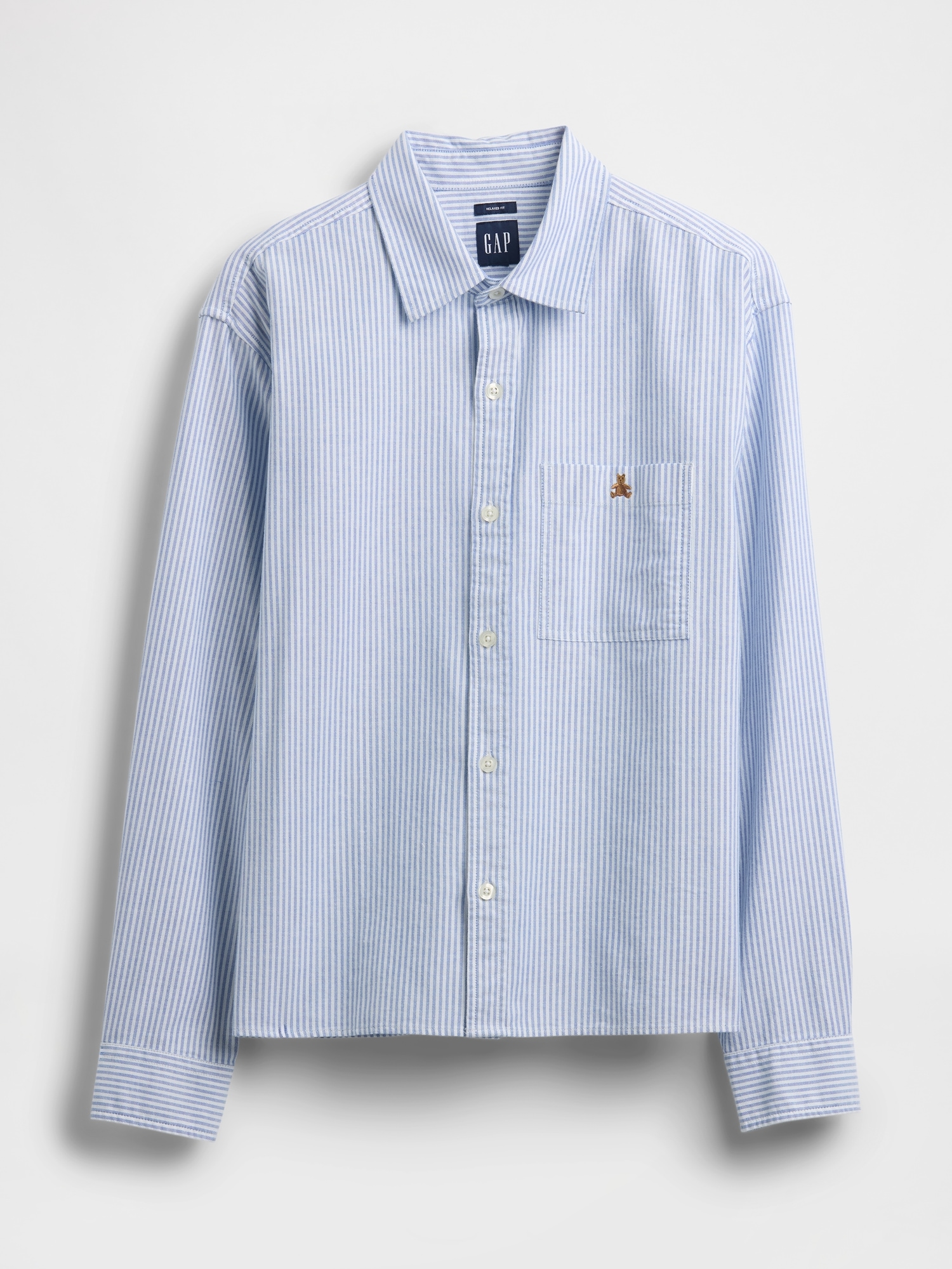 Relaxed Straight-Hem Oxford Shirt
