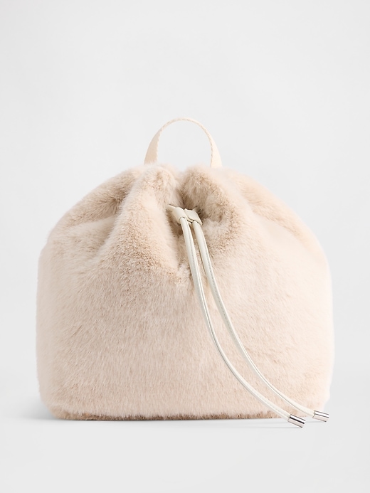 Image number 1 showing, Kids Faux Fur Backpack