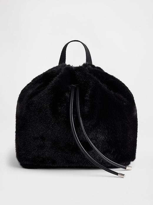 Image number 1 showing, Kids Faux Fur Backpack