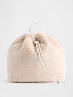 Kids Faux Fur Backpack