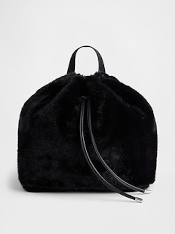Kids Faux Fur Backpack