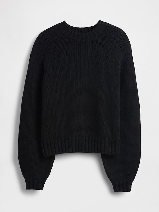 Image number 5 showing, Relaxed Saddle-Sleeve Crewneck Sweater