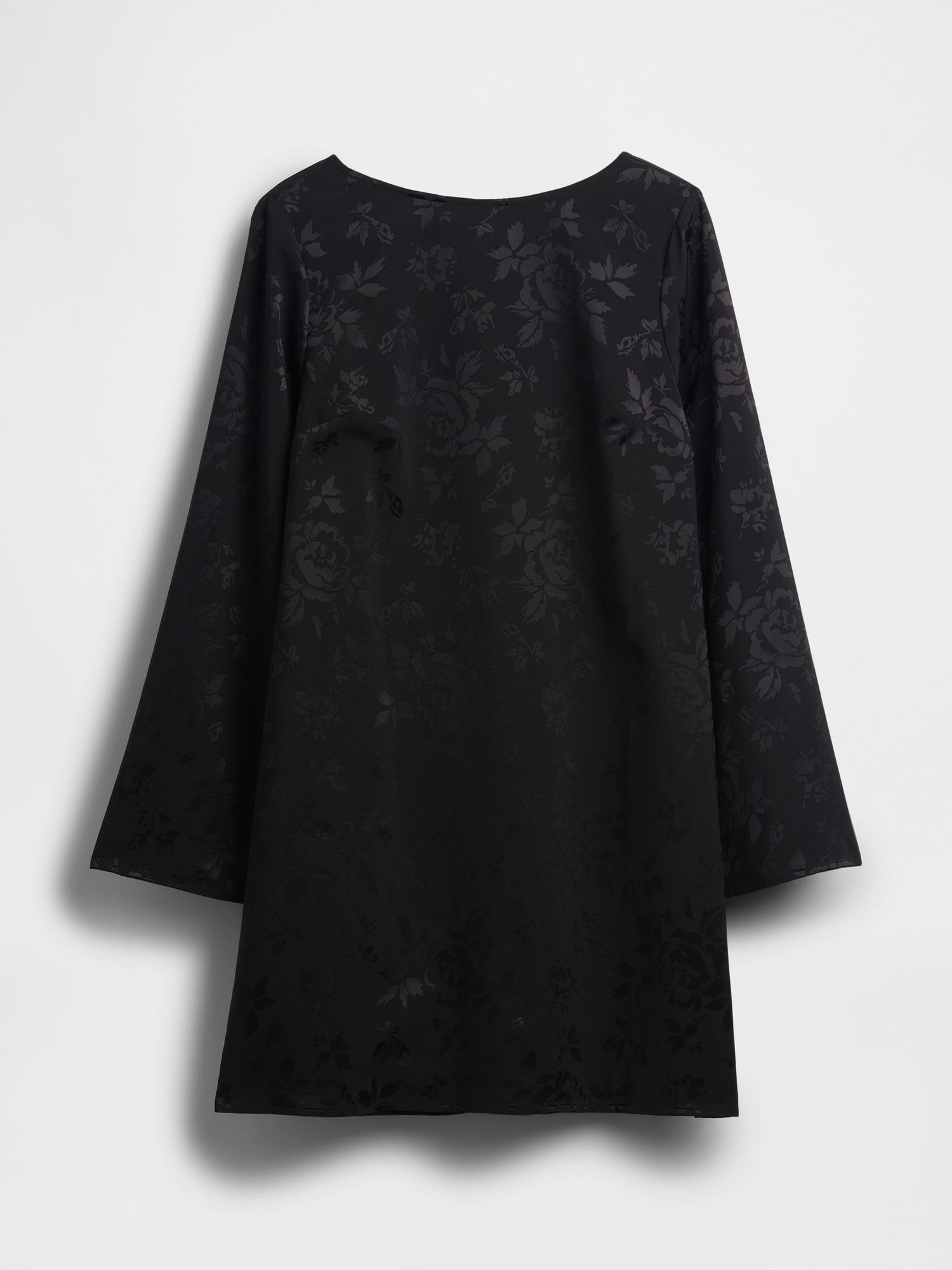 Женское платье Gap Boatneck Mini Shift, цвет: Чёрный с принтом — фото 7