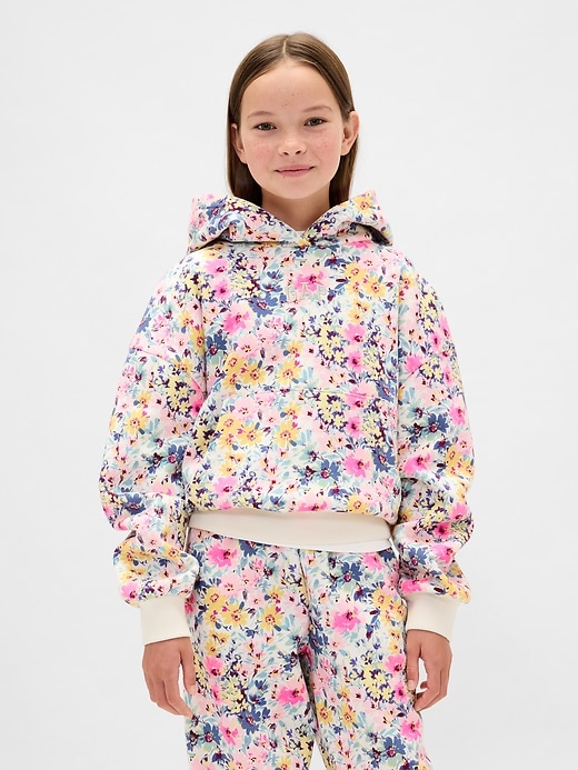Image number 1 showing, Kids VintageSoft Relaxed Floral Hoodie