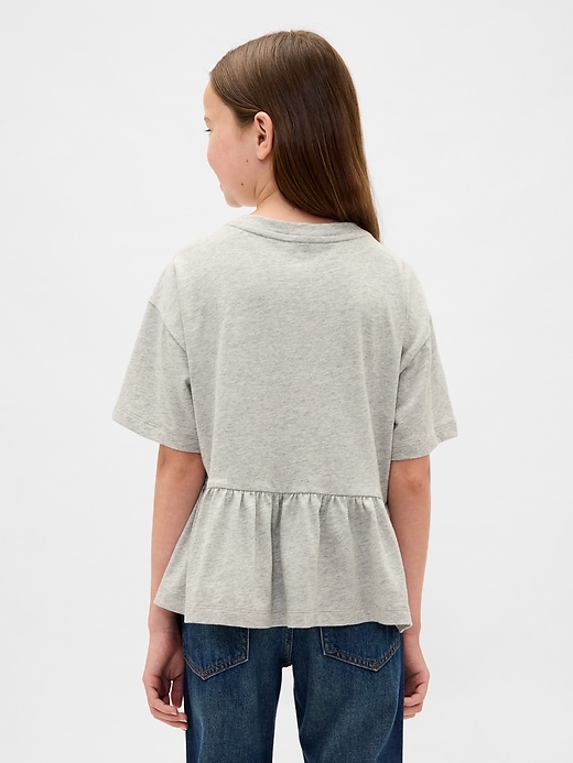 Image number 3 showing, Kids Graphic Peplum T-Shirt