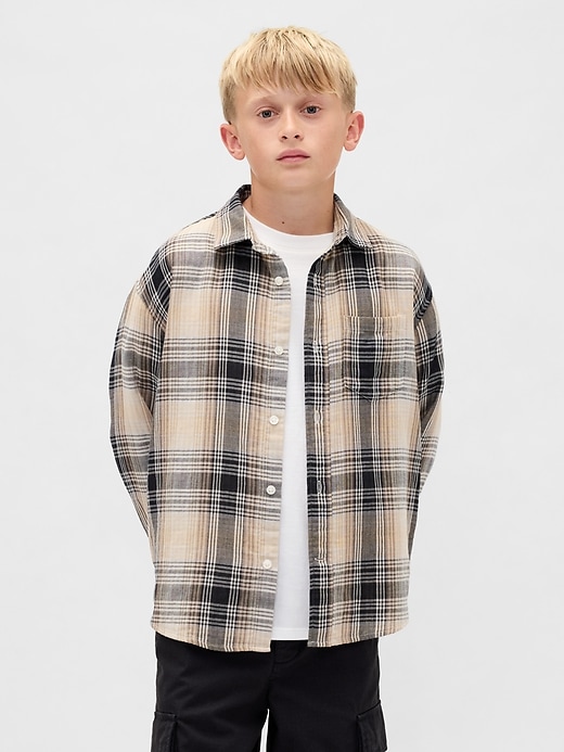 Image number 1 showing, Kids Relaxed Plaid Shirt