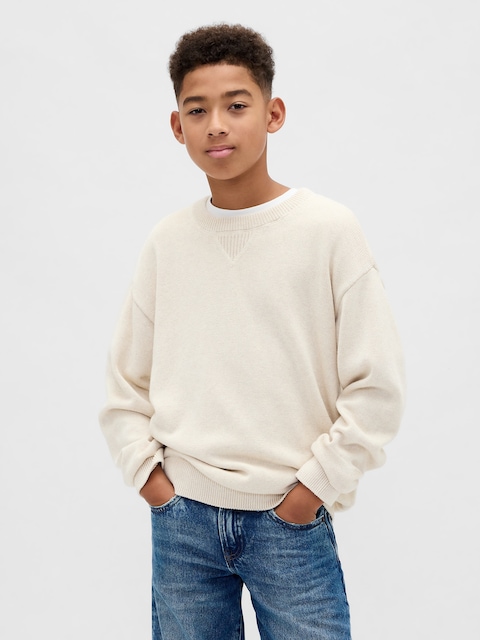 Kids Relaxed Crewneck Sweater
