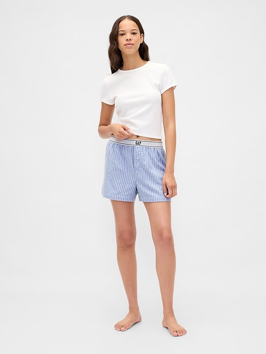 Image number 1 showing, Logo Flannel Boxer Shorts