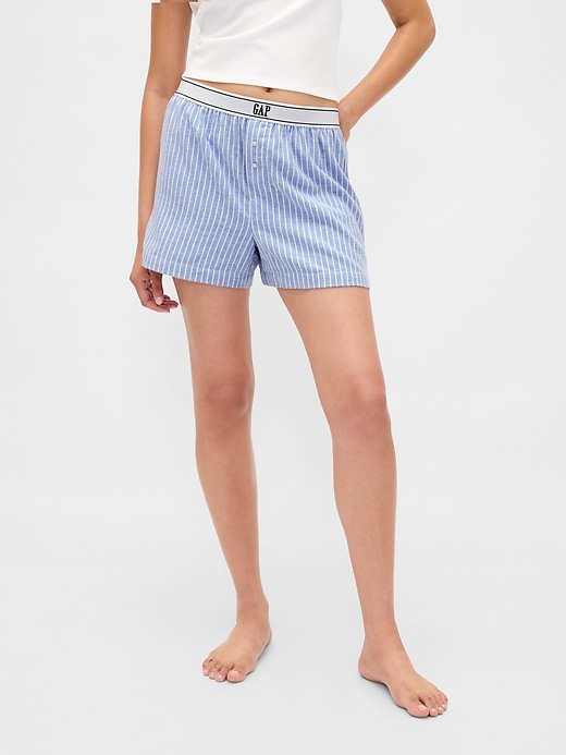 Image number 2 showing, Logo Flannel Boxer Shorts