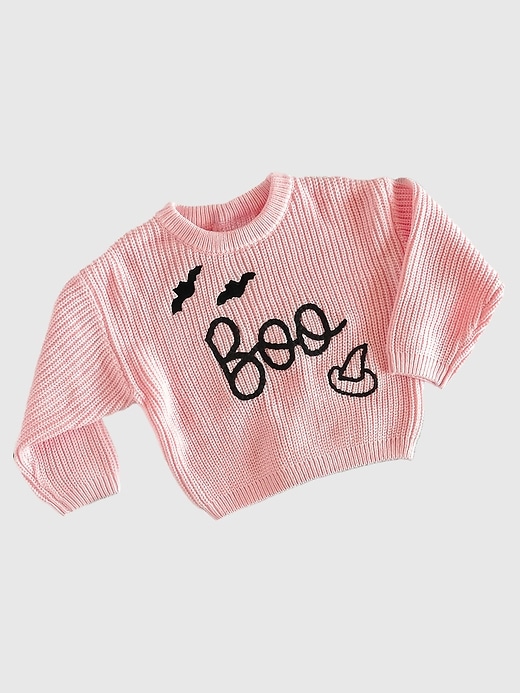 Image number 2 showing, Sweet Wink Boo Bat Halloween Knit Sweater