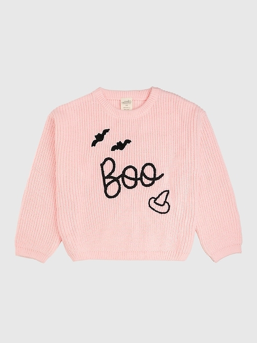 Image number 1 showing, Sweet Wink Boo Bat Halloween Knit Sweater