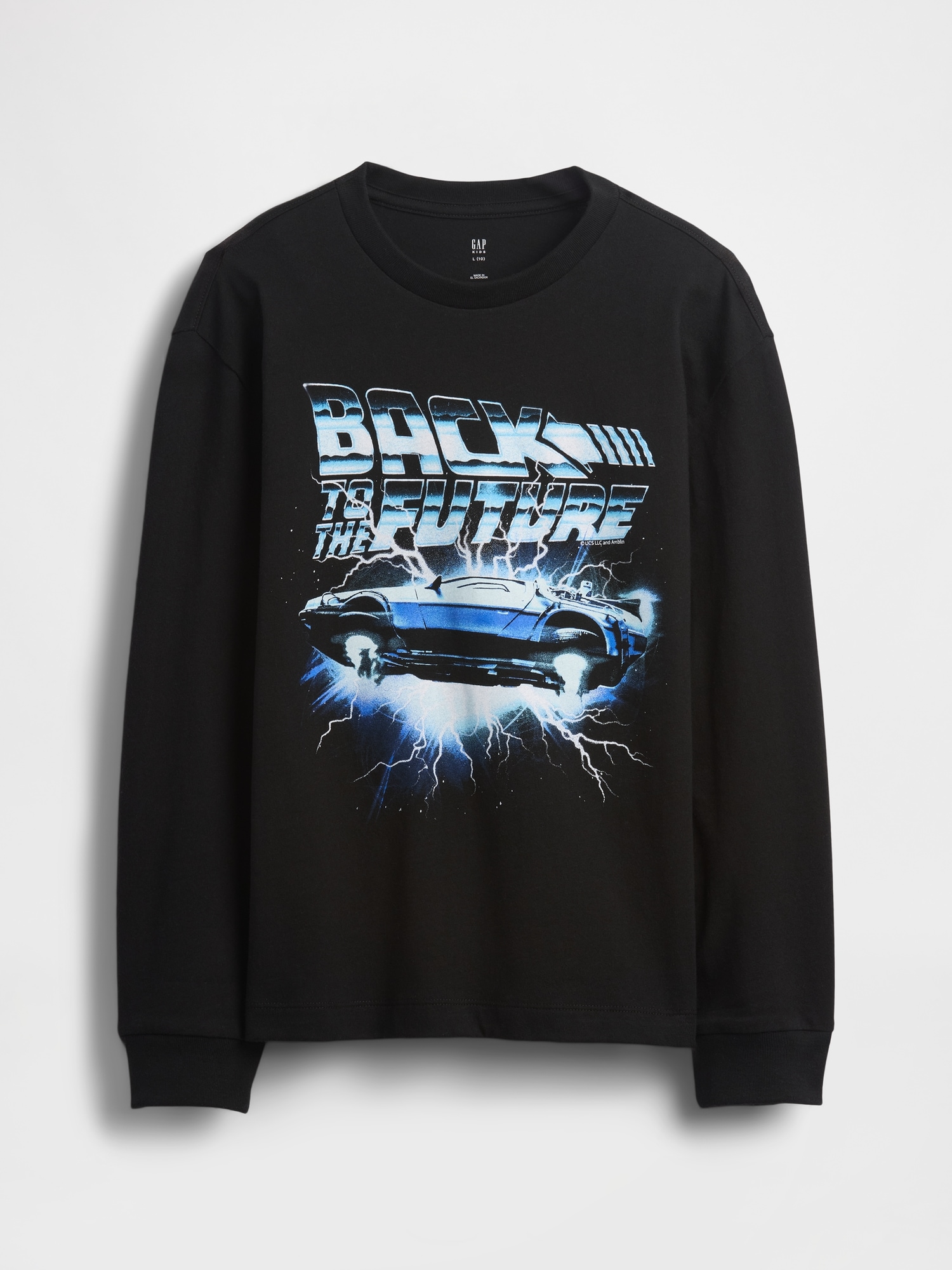 Kids Relaxed Graphic T-Shirt - Back To The Future Black