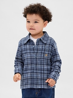 Baby & Toddler Knit Jersey Plaid Shirt