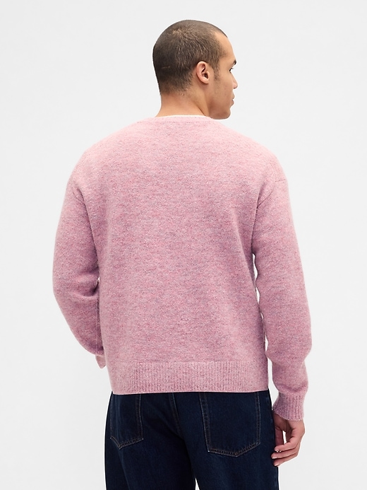 Image number 3 showing, Relaxed V-Neck Crop Sweater