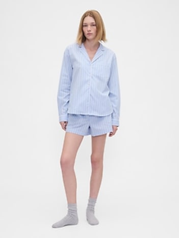 Poplin Logo PJ Boxer Shorts