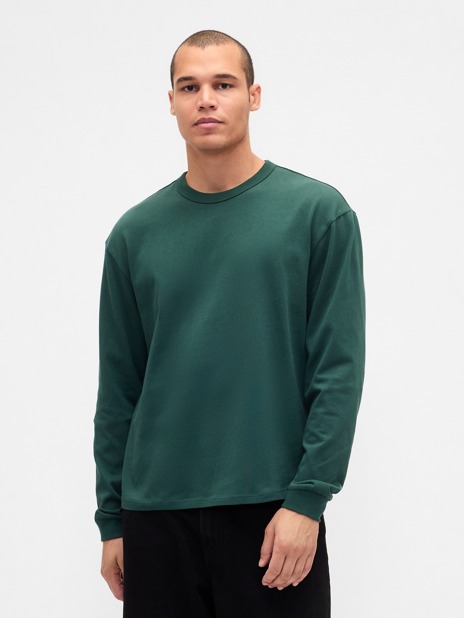 Gap Heavyweight Crop T-shirt In Green