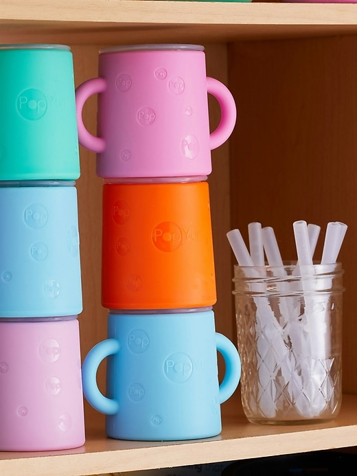 Image number 3 showing, PopYum Baby and Toddler Silicone Training Cup 2-Pack