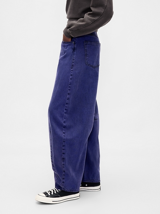 Image number 3 showing, Gap × Disney Tim Burton’s The Nightmare Before Christmas Mid Rise UltraSoft Barrel Jeans
